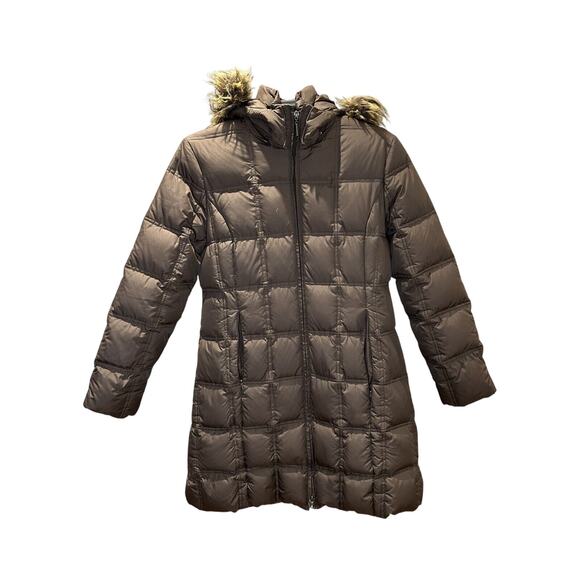 Weatherproof Women's Medium Puffer Long Coat with Fur Trim Hood - Picture 1 of 3